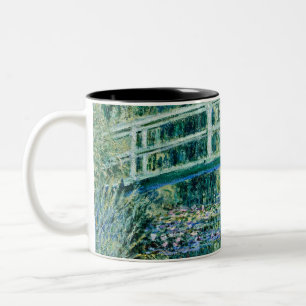 Caneca De Café Em Dois Tons Claude Monet - Lírios De Água E Ponte Japonesa