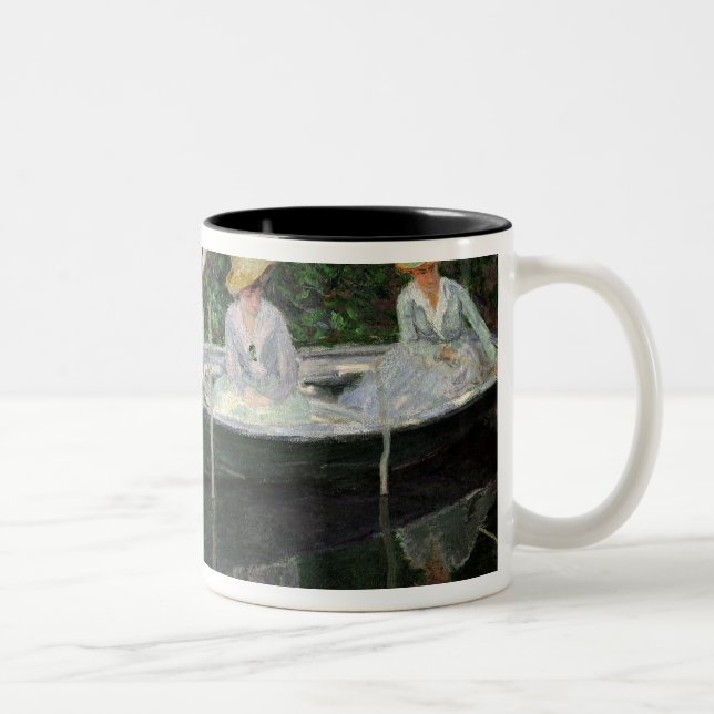 Caneca De Café Em Dois Tons Claude Monet | o barco em Giverny, c.1887 (Direita)