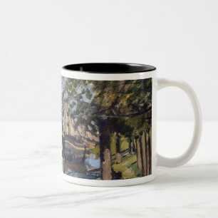 Caneca De Café Em Dois Tons Claude Monet Seine em Rouen, 1872