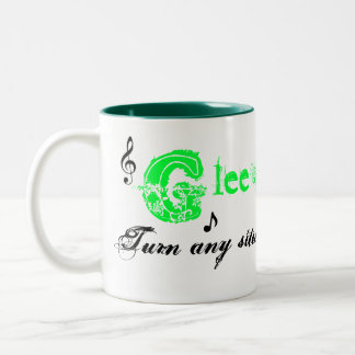 Caneca De Café Em Dois Tons Clef-Nota, música, canção…