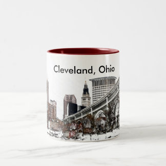 Caneca De Café Em Dois Tons Cleveland, Ohio