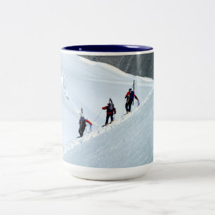 Caneca De Café Em Dois Tons Climbers, Mont Blanc, França