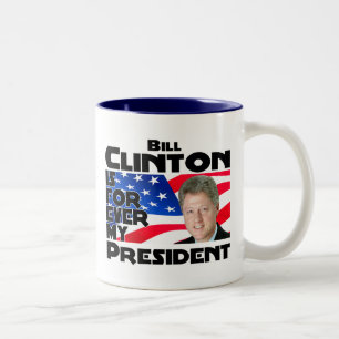 Caneca De Café Em Dois Tons Clinton para sempre