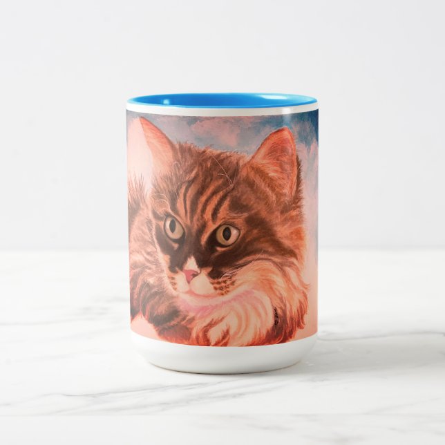 Caneca De Café Em Dois Tons Cloud 9 Cat (Centro)