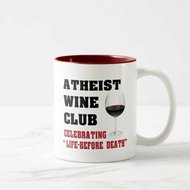 Caneca De Café Em Dois Tons Clube ateu do vinho (Direita)