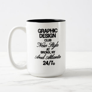 Caneca De Café Em Dois Tons Clube de Design gráfico