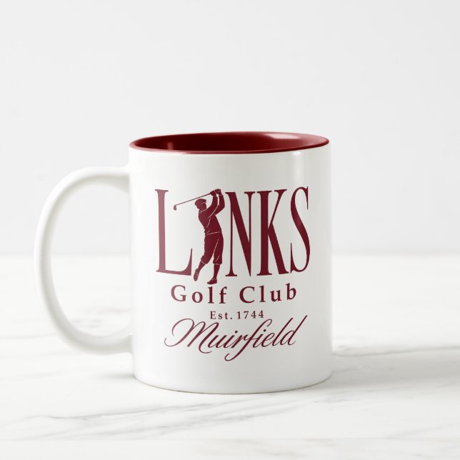 Caneca De Café Em Dois Tons Clube de Golfe Links Muirfield Est 1744 (Esquerda)