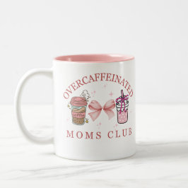 Caneca De Café Em Dois Tons Clube de mães com overcafeína