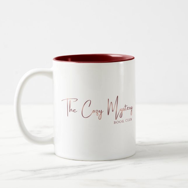 Caneca De Café Em Dois Tons Clube de Mistério Cozy Sleuther (Esquerda)