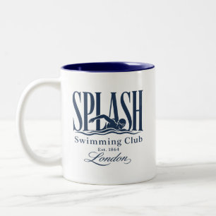Caneca De Café Em Dois Tons Clube de Natação Splash Londres Est 1864