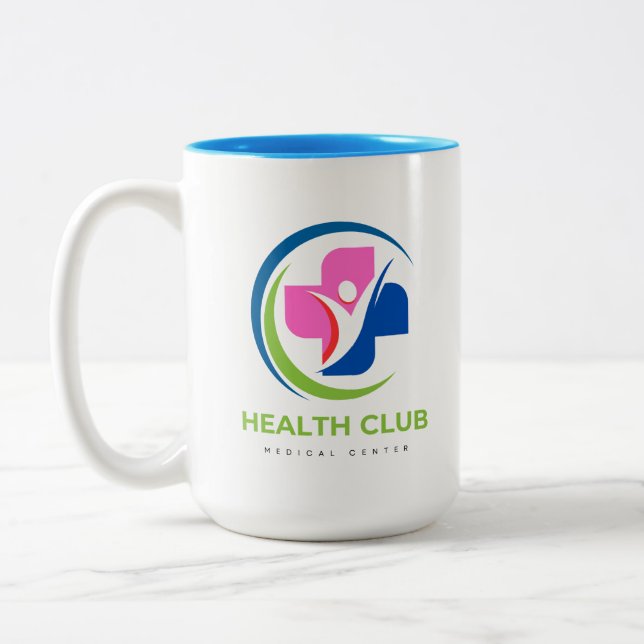 Caneca De Café Em Dois Tons Clube de Saúde (Esquerda)