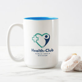 Caneca De Café Em Dois Tons Clube de Saúde Divisão de Saúde Pública