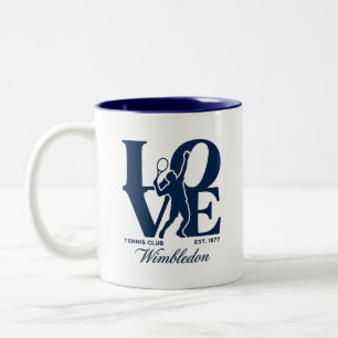Caneca De Café Em Dois Tons Clube de Tênis Love Wimbledon Est 1877