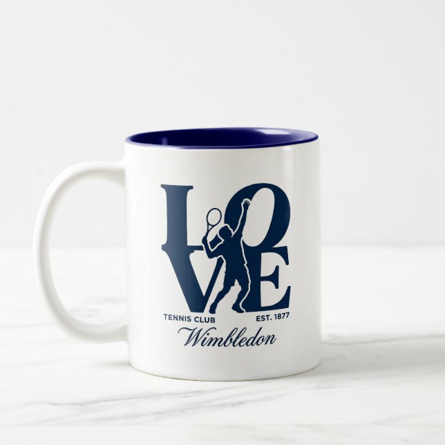 Caneca De Café Em Dois Tons Clube de Tênis Love Wimbledon Est 1877 (Esquerda)