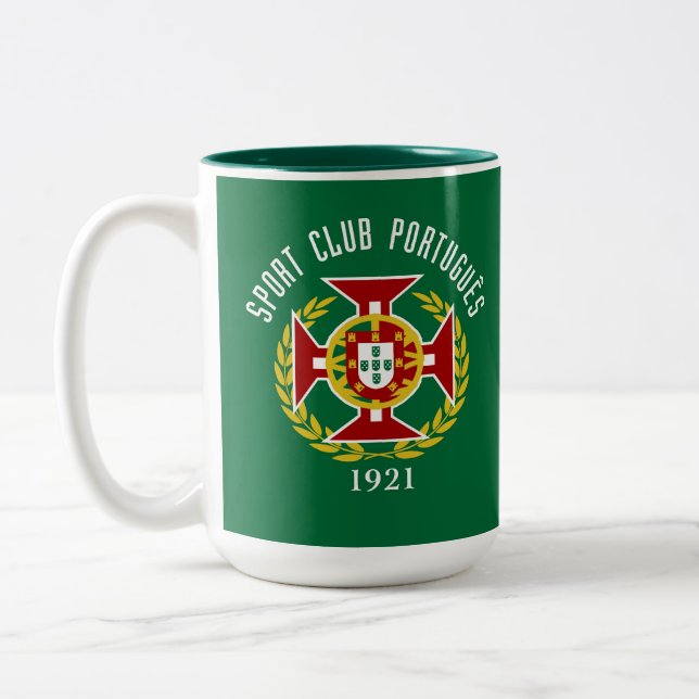 Caneca De Café Em Dois Tons Clube Esporte Português - 2023 Green Mug (Esquerda)