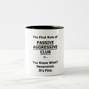 Caneca De Café Em Dois Tons Clube Passivo Agressivo