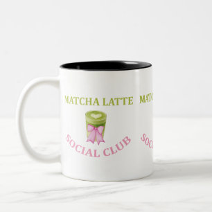 CANECA DE CAFÉ EM DOIS TONS CLUBE SOCIAL DE MATCHA LATTE