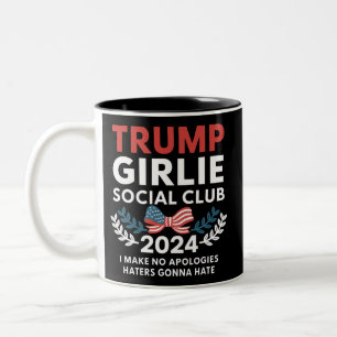 Caneca De Café Em Dois Tons Clube Social Trump Girlie Coquette Arco Eleição 