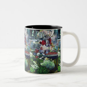Caneca De Café Em Dois Tons Clube Vegetariano Encontra-se Aqui