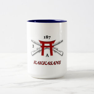 Caneca De Café Em Dois Tons CO uma INFANTARIA Rakkasans de 3/187