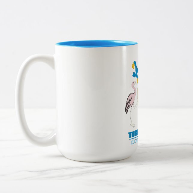 Caneca De Café Em Dois Tons COA Turks & Caicos (Esquerda)