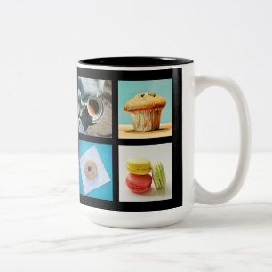 Caneca De Café Em Dois Tons Coágulos monográficos personalizados do café Lover