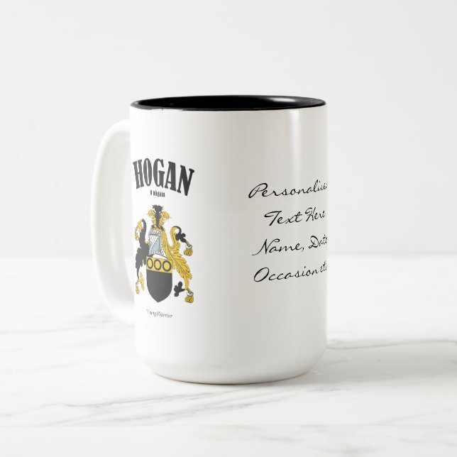 Caneca De Café Em Dois Tons Cobertura da família Hogan, tradução e significado (Frente Esquerda)