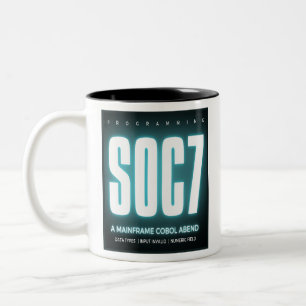 Caneca De Café Em Dois Tons Cobol Programação Abend Soc7