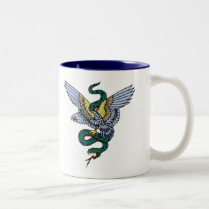 Caneca De Café Em Dois Tons Cobra e Eagle