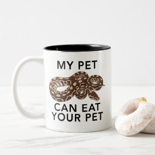 Caneca De Café Em Dois Tons Cobra Engraçado Meu Animal de Estimação Pode Comer