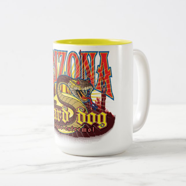 Caneca De Café Em Dois Tons Cobra Guarda de arizona (Frente Esquerda)