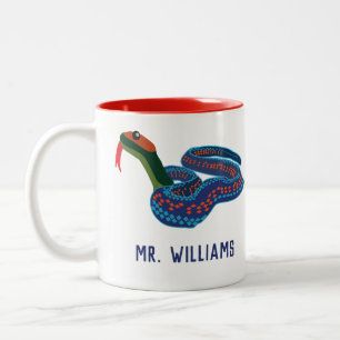 Caneca De Café Em Dois Tons Cobra Personalizado de Mug do Red Sided Garter da 