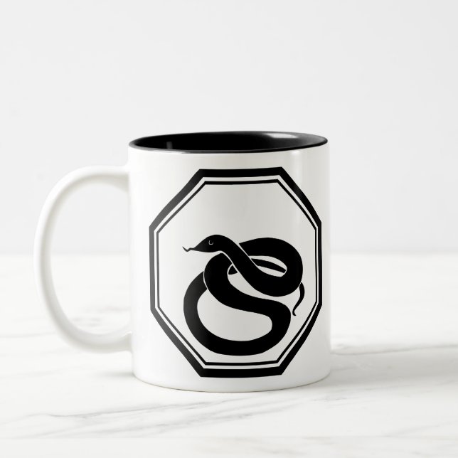 Caneca De Café Em Dois Tons Cobra preto (Esquerda)