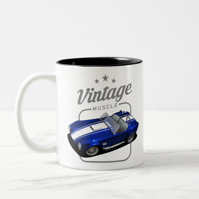 Caneca De Café Em Dois Tons cobra vintage (Esquerda)