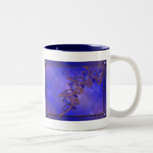 Caneca De Café Em Dois Tons Cobre Butterflies Mug