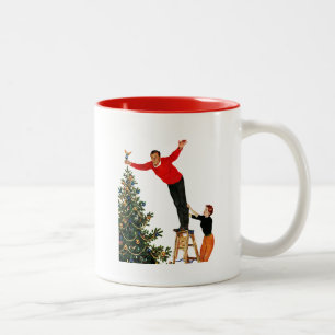 Caneca De Café Em Dois Tons Cobrindo a árvore