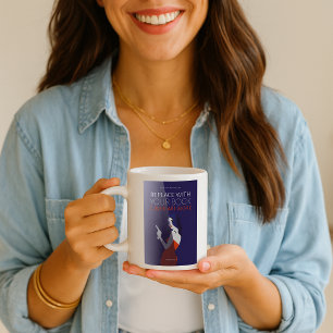 Caneca De Café Em Dois Tons Cobrir de Livro Lançamento do livro de Promocion