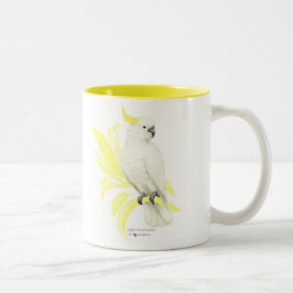 Caneca De Café Em Dois Tons Cockatoo com crista do enxofre