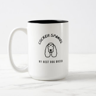 Caneca De Café Em Dois Tons Cocker Spaniel minha melhor raça de cães