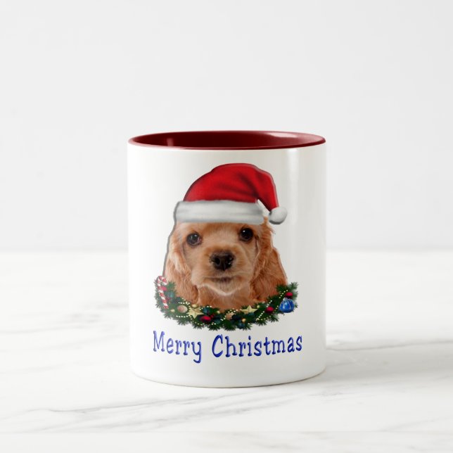Caneca De Café Em Dois Tons Cocker Spaniels (Centro)