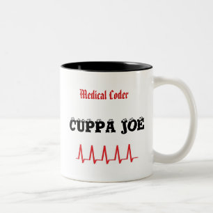 Caneca De Café Em Dois Tons Codificador médico Cuppa Joe