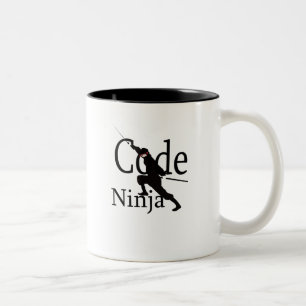 Caneca De Café Em Dois Tons Codifique Ninja