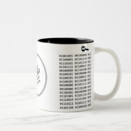 Caneca De Café Em Dois Tons Código binário do programador de computador mestre
