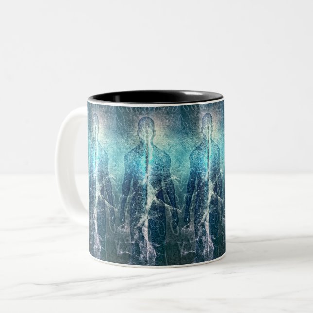 Caneca De Café Em Dois Tons Código de Alma (Frente Esquerda)