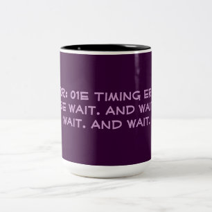 Caneca De Café Em Dois Tons Código de erro de espera do Windows