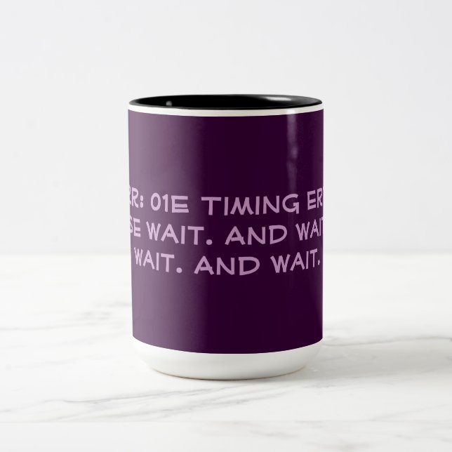 Caneca De Café Em Dois Tons Código de erro de espera do Windows (Centro)