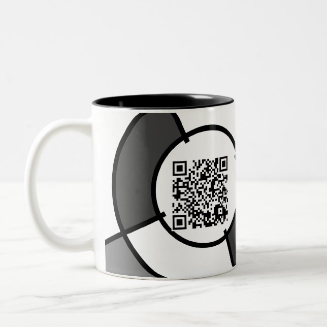 Caneca De Café Em Dois Tons código de QR de touro (Esquerda)