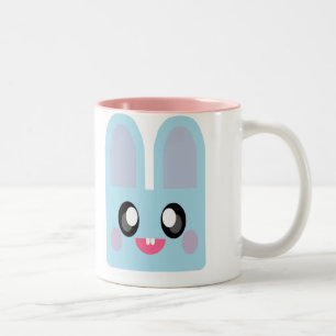 CANECA DE CAFÉ EM DOIS TONS COELHINHO KAWAII FOFO ANIMAL DE PÁSCOA DOCE