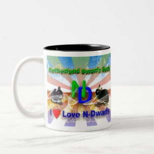 Caneca De Café Em Dois Tons Coelho Anão da Holanda