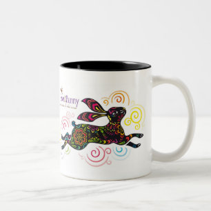 Caneca De Café Em Dois Tons Coelho artístico